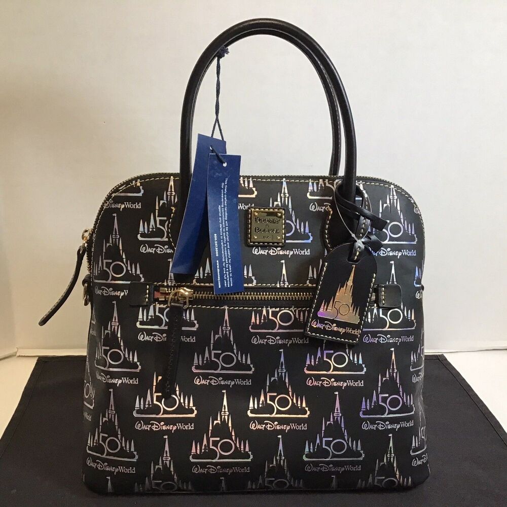 Dooney & Bourke Walt Disney World 50th Anniversary Hologram Leather Satchel NEW